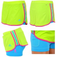 Adidas MC M10 Skort Sportrock (Innenhose) Tennis Rock Fitness Skirt neon-grün