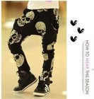 Skull Toddler Kids Boy Girl Harem Pants Trousers Slacks Bottoms Clothes For 3-7Y