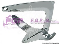 FGP Trefoil Anker aus hochglanzpoliertem rostfreiem 5 kg 01.109.05 Osculati