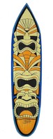 Tiki Surfboard aus Holz zum Aufhängen Hawaii Style Schild Surfbrett 100cm DEKO