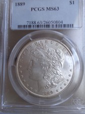 1889 Morgan Dollar - Ms-63 Pcgs