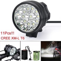 28000LM 11x CREE XM-L T6 LED 8x 18650 Fahrrad Waterproof Taschenlampen Stirnlamp