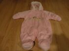 Infant Size 3-6 Months Bon Bebe Pink Hooded Pram Snowsuit Snow Suit Pony Horse 