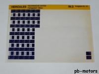 .Original Hercules Microfich Technische Daten Fahrgestell Motor 9/91 Nr. 3