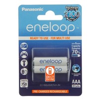 2x Panasonic Eneloop AAA Akku Ni-MH Micro 1,2V DECT Telefone Accu HHR-55AAAB