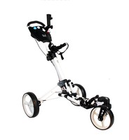 Golftrolley Yorrx® SL Pro 7 HAMMA "TOPSET"+Tasche, Tees, Bälle uvw.*weiß/white*