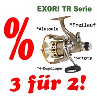 Exori TR BR30 Angelrolle Freilaufrolle Karpfen Waller Aal Grundangeln   HAMMER  