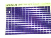 Microfich Ersatzteilkatalog Ersatzteilliste Hercules Leichtmofa Electra 520 3/91
