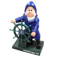 HSV Hamburger SV Gartenzwerg Seemann mit Steuerrad klein Neu
