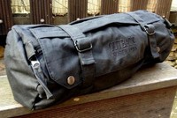 42cm Wax Wachs Lenker Sattel Pack TASCHE Toolbag Werkzeugrolle Chopper schwarz