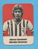Orig.Bierdeckel    SV WERDER BREMEN  Saison 1971/72 - DIETER ZEMBSKI  !!  SELTEN
