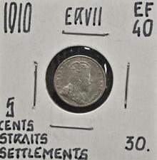 1910 Straights Settlements 5 cents Ef-40