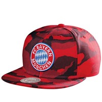 FC Bayern München Flatcap Baseballcap Cap Kappe Camouflage rot Neu