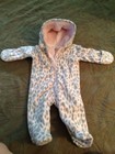 Baby Girls Infant Snow Suit Fleece 3 Months Mos Carters Leopard Bunting Pink M