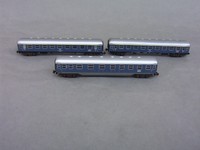 MINI TRIX 3 St versch. Wagen 1X TEE SCHNELLZUGWAGEN 1X TOUROPA 2X Personenwagen