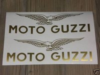 2x MOTO GUZZI Adler Aufkleber Sticker Eagle Tankaufkleber Retro Old School Look
