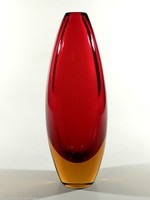 Vetreria Artistica GALLIANO FERRO Murano sommerso Glas ° 70er Jahre Glasvase 