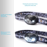 NEUESTE! Mächtig CREE LED Stirnlampe Kopflampe 3X AAA LD412