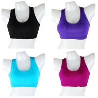 Sport BH Sport Bügellos Bustier Push Up BRA BH Form Fitness-Shirt Größe bis XXXL