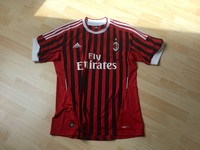 AC Mailand Trikot Adidas Größe L - schwarz rot - Zustand 2+ - Fly Emirates 