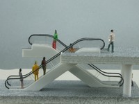 Rolltreppen, 1-geschossig, 2 Stück,  Bausatz, Spur N, 1:160