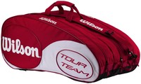 Wilson Tour Team 12er Pack Tennistasche Schlägertasche rot weiss