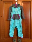 The North Face Infant Buttery Fleece Bunting Teal Baby Girls 12-18 Months EUC