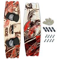 CROSSOVER KITEBOARD 2016 ~ F2 RIDE BIG AIR 133 x 41 CM PADSET + FINNEN + HANDLE