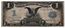 1899 $1 One Dollar Silver Certificate Black Eagle Blue Seal Note