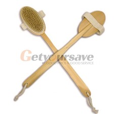 New Natural Boar's Bristle Long Handle Wooden Bath Shower Body Back Brush