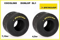 Satz Kart DUNLOP SL1 Reifen  4,5er + 7,10   5 Zoll   o . Felgen Achse Kartreifen