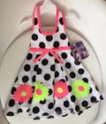 NWT New BLUEBERI BOULEVARD 12 Month Girls White Black Polka Dot Flowers Sundress
