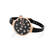 ECHT HOOPS Uhren Icon Flowers Damen Uhrzeit Schwarz - 2562LF-01