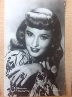 Barbara Stanwyck Autogramm Karte 202 / original französische Postkarte