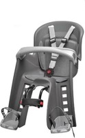 Polisport Bilby Junior Grau Silber Fahrrad Kindersitz Fahrradsitz für vorne Neu