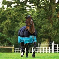 Horseware Amigo Regendecke Weidedecke 600 D Mio medium  200g black-turquise