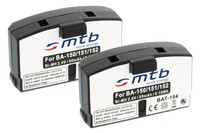 2x Akku Typ BA-150/151/152 für Sennheiser RS 65, RS 80, RS 85, RS 400, RS 2400