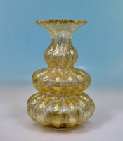 Vase von Barovier & Toso Cordonato d´Oro Dekor gold, 20 cm