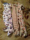 LOT of 3Carter' s24 month boy One Piece Footed Zip Up Pjs Pajamas Sleep 
