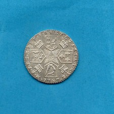 1787 Silver Sixpence Coin. King George Iii. 6d. Hearts In Hanovarian Shield.