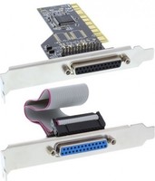 InLine®PCI SCHNITTSTELLENKARTE 2*LPT PARALLEL 25-P IEEE1284 FÜR DRUCKER/SCANNER