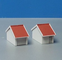 Einzelgarage, 2 Stück, Bausatz, Spur N, 1:160
