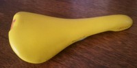 selle ITALIA Titanium Flite - Sattel Fahrradsattel gelb 1996 Retro Kult 229g