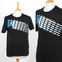 MENS PUMA BLACK RETRO GRAPHIC PRINT T-SHIRT SPORTS CASUALS GYM JOG S