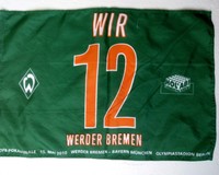 SV Werder Bremen Stockfahne Fahne  Werder Bremen Logo ca. 55x40  (Sammlerstück)