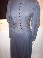 Vintage Colonial Handmade Shirt Skirt Mutton Sleeves Costume Reenactor