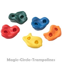 5 Klettersteine für Kletterwand im Set bunt gemischt Klettergriffe für Spielturm