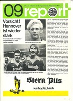 Programm  77/78  Li   SG Wattenscheid 09 - Hannover 96