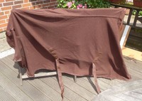 Abschwitzdecke braun 145 mit Bauchgurten