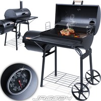 BBQ Smoker Grillwagen Holzkohlegrill Barbecue Grill Räuchergrill Räucher Ofen